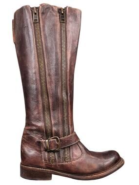 Bed Stu Women’s Tango Brown Distressed Size Zip Riding Boot Size US 7.5